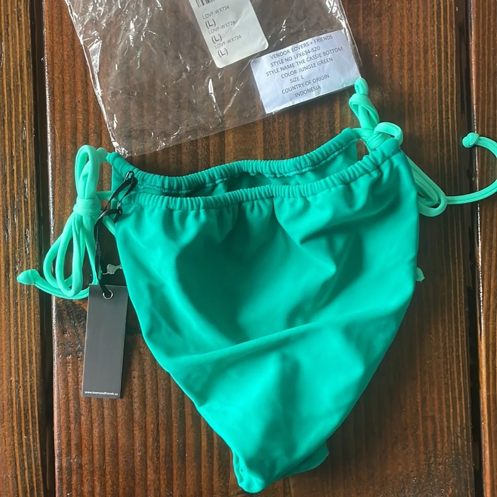 LOVERS + FRIENDS 🐆🌴 JUNGLE GREEN CASSIE BOTTOMS NWT - Picture 15 of 16